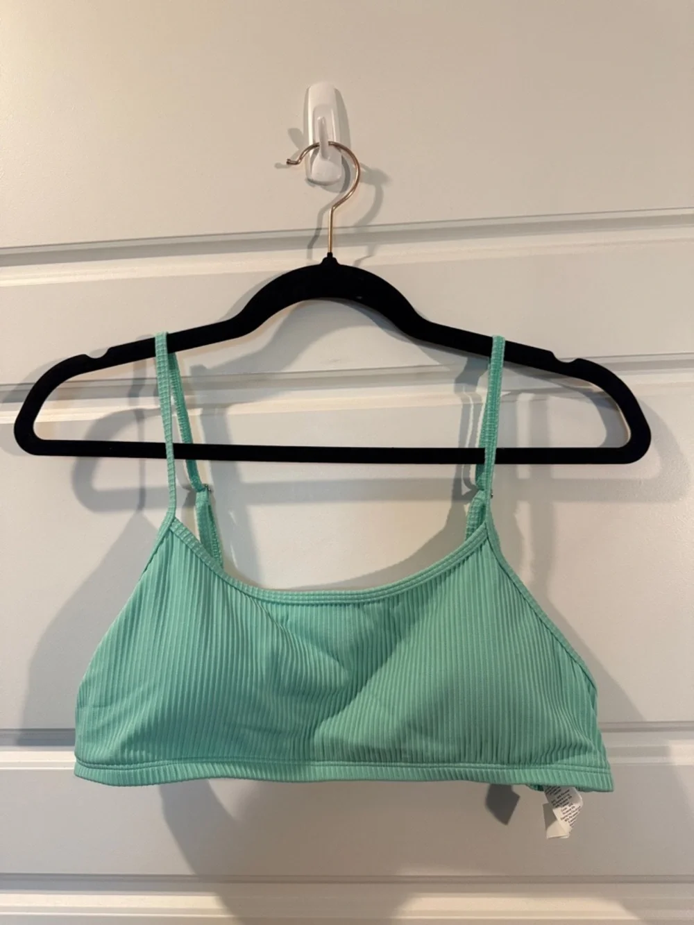 Halara Ribbed Bikini Top & Crossover Bottom Swim Sunshine Green Size large NWT - Picture 4 of 6